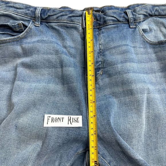 Stitch Star Plus Size 18 Distressed High Rise Skinny Jeans EUC Cotton Blend - Picture 13 of 13